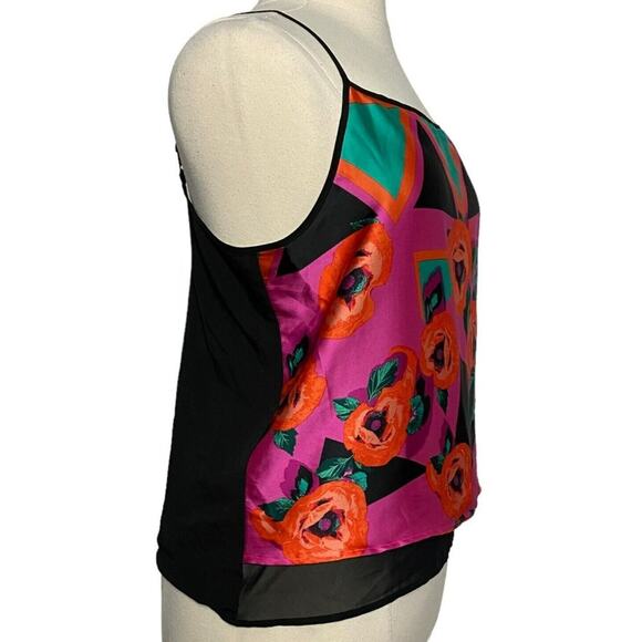 NWT Bisou Bisou Tossed Flower Camisole Tank Top S - Picture 2 of 4